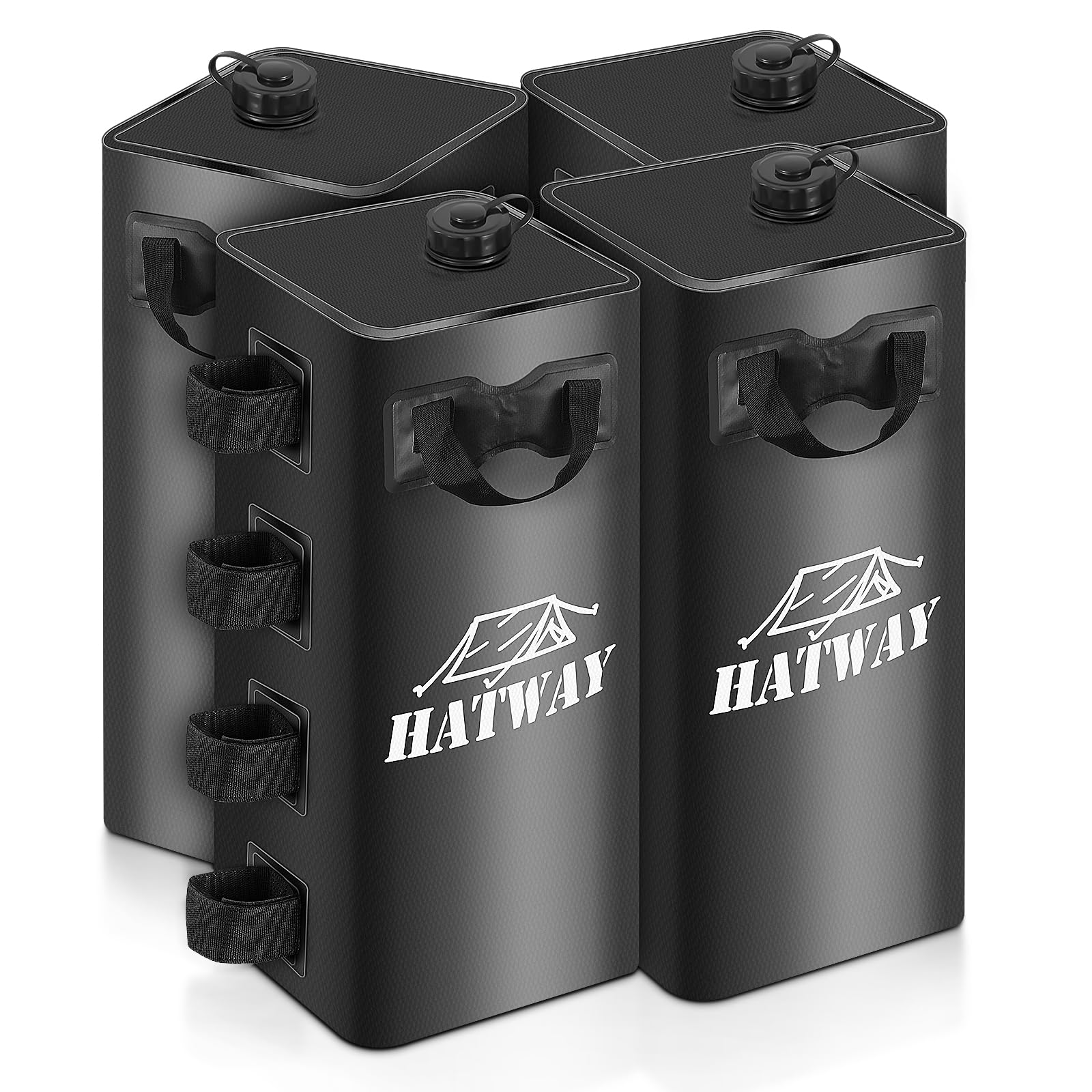 Hatway Canopy Water Weight Bag,220 Lbs Water Tent Weights Set Of 4 Leg Weights For Pop Up Canopygazebo,Canopies,Tent-4 * 25L-Bla