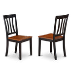 East West Furniture NIAN5-BCH-W 5 Piece Kitchen Table Set for 4 Includes a Rectangle Dining Table with Butterfly Leaf and 4 Dining Room Chairs, 36x66 Inch, Black & Cherry