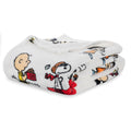 Berkshire Blanket Peanuts Velvetloft Cute Character Snoopy Plush Blanket,Peanuts Stripe Multi,King 90 In X 108 In (Official Pean
