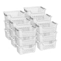 Sterilite Rectangular Laundry Basket, Plastic Clothes Hamper, 18Pack