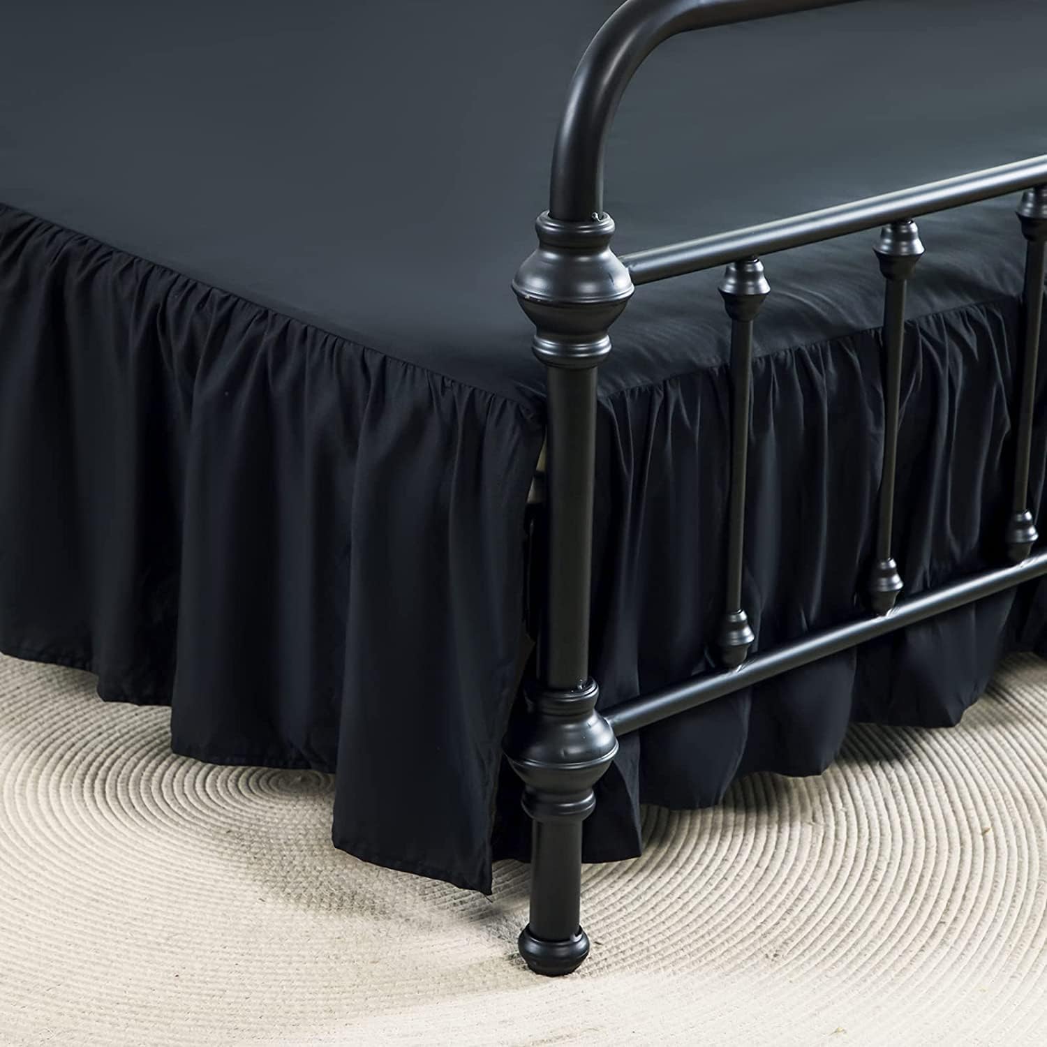 Xuan Dian Bed Skirt Queen Size Ruffled Bed Skirt With Split Corners, 16 Inch Drop Dust Ruffle Bed Skirt With Platform, Queen - 1