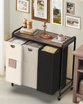 Laundry Sorter 3 Section,Laundry Basket with Wheels,315.8 Gal (60L)