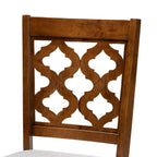 Baxton Studio Ramiro Modern Fabric Dining Chair, Grey and Walnut Brown, 2/Set (176-2PC-11373HT)