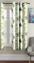 Home Sizzler 3D Flower 1 Piece Green Window Curtain, 5 Feet
