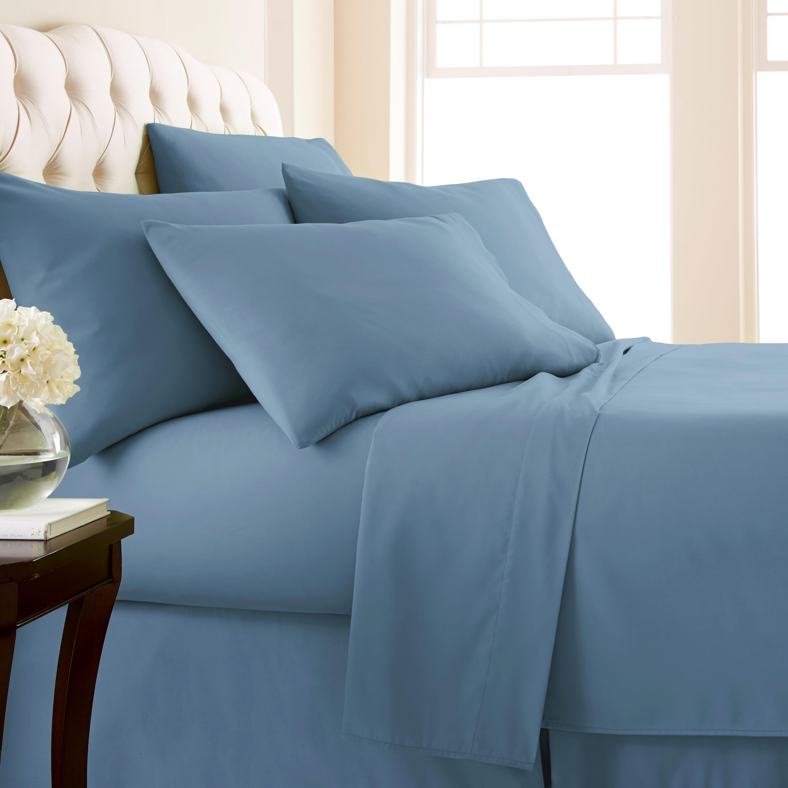Southshore Fine Living Vilano Springs, 6-Piece, 21-In Extra Deep Pocket, Premium Quality, Easy Care,Shrinkage Free Set With 1 Fl