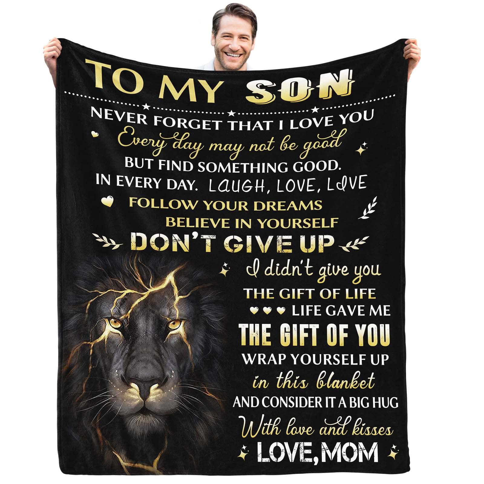 Son Gifts From Mom Blanket Gifts For Son From Mom Son Blanket From Mom To My Son Blanket From Mom Birthday Valentines Day Gradua