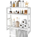 Galood Over The Toilet Storage Bathroom Shelves Wall Mounted 3 Tier Space Saver Corner Shelf Organizer Bamboo Towel Rack Toilet 