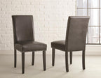 Steve Silver Verano Parsons Easy-Clean Vinyl, Set of 2 Side Chair, Chrome Nailhead Accent, Memory Foam Comfort, Kitchen, Dining Room,19 x 26 x 40, Espresso/Black