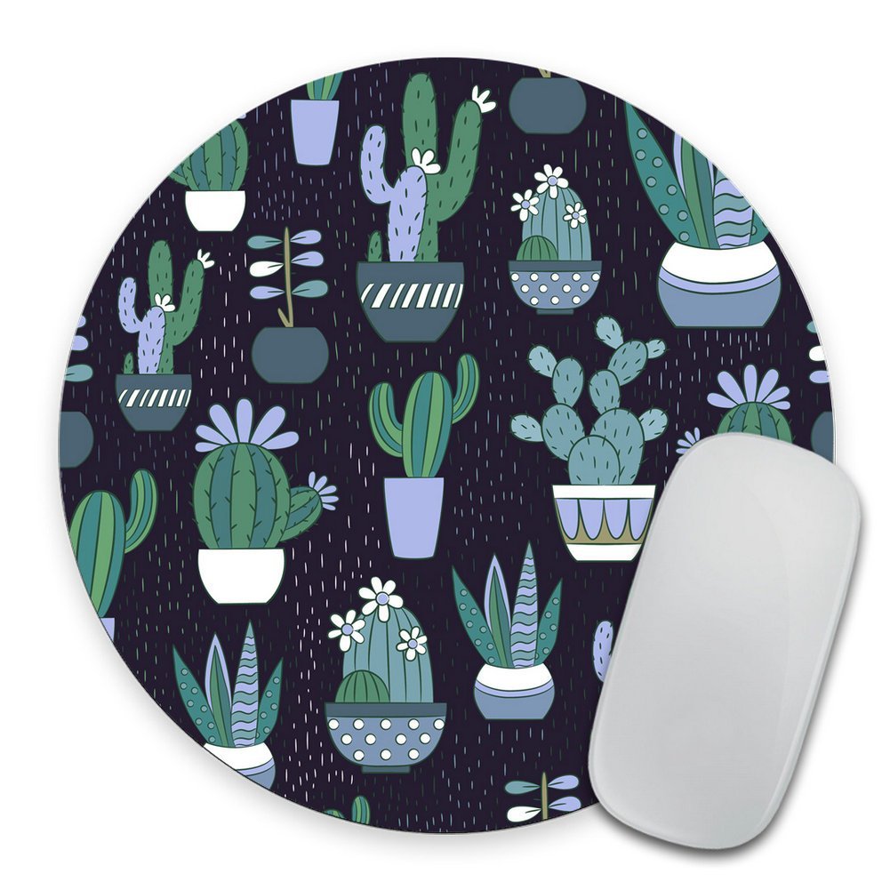 Round Mouse Pad, Cactus Mouse Pad, Cactus Mousepad, Cactus Office Decor Mouse Mat, Desk Accessories Succulent Mouse Pad