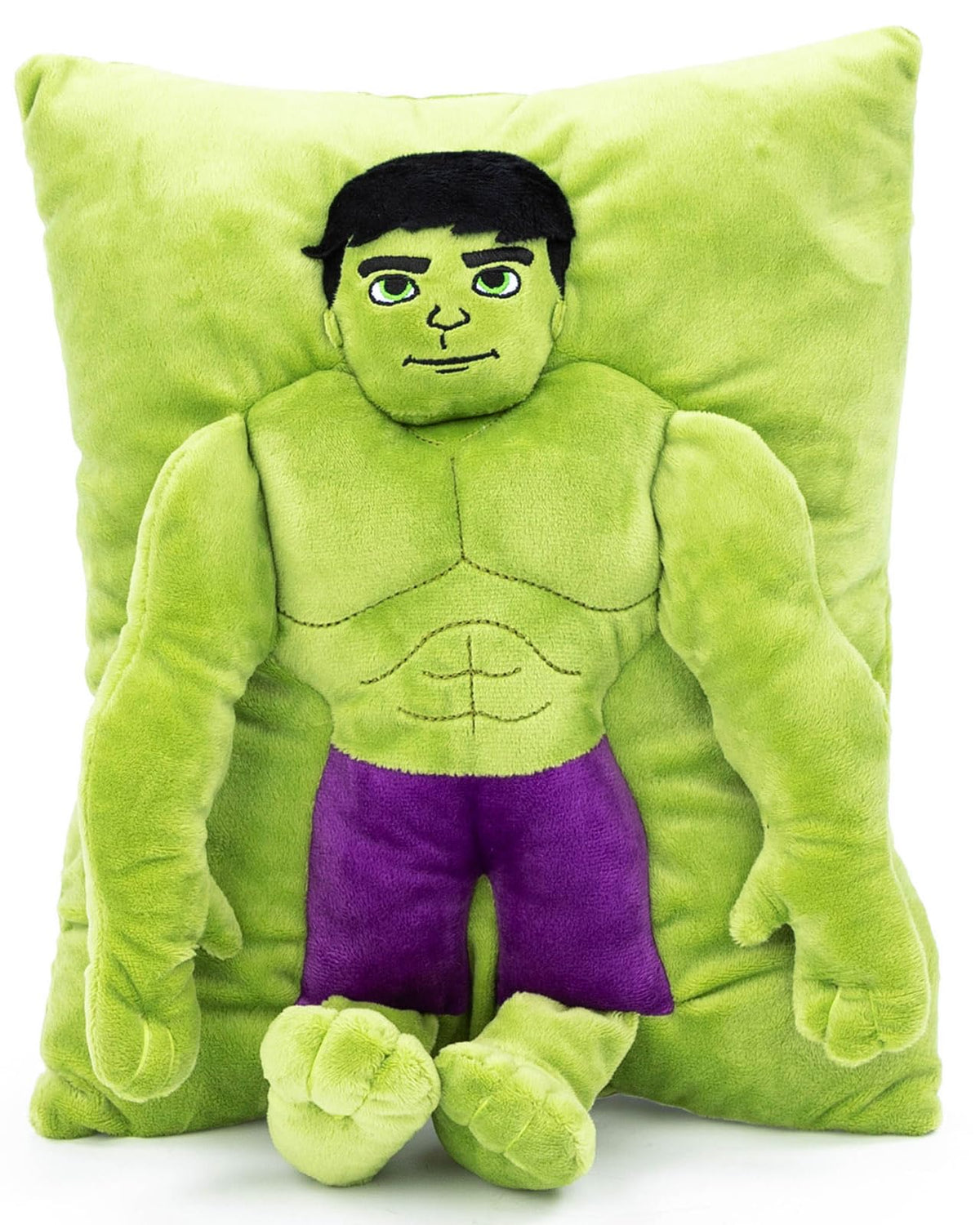 Jay Franco Marvel Spidey & His Amazing Friends Hulk 3D Snuggle Plush Pillow - Super Soft Green Avengers Pillow - Measures 15 Inc