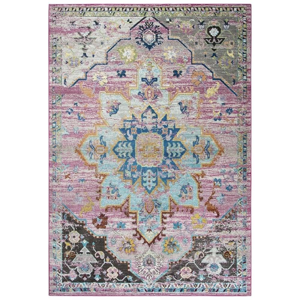 Rizzy Home Alora Decor Morocco 7'6" X 9'5" Blue/Gray/Cream/Rust/Gold Power-Loomed Area Rug