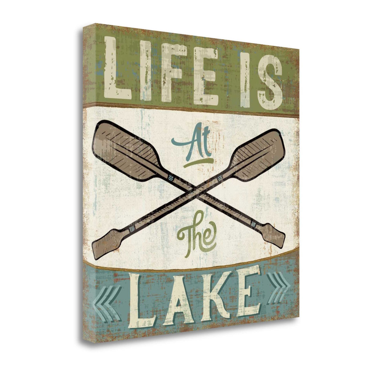 25' Rustic Life at the Lake Signage Gallery Wrap Canvas Wall Art