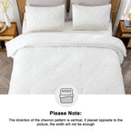 Litanika White King Comforter Set, 3 Pieces Lightweight Tufted Bedding Sets, Down Alternative Comforter Fluffy Bed Set Gift Choi