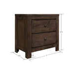 Wallace & Bay Bonilla Nightstand, Gray Brown