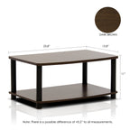 Furinno Turn-N-Tube No Tools Elevated TV Stands Dark Brown/Black/2-Tier