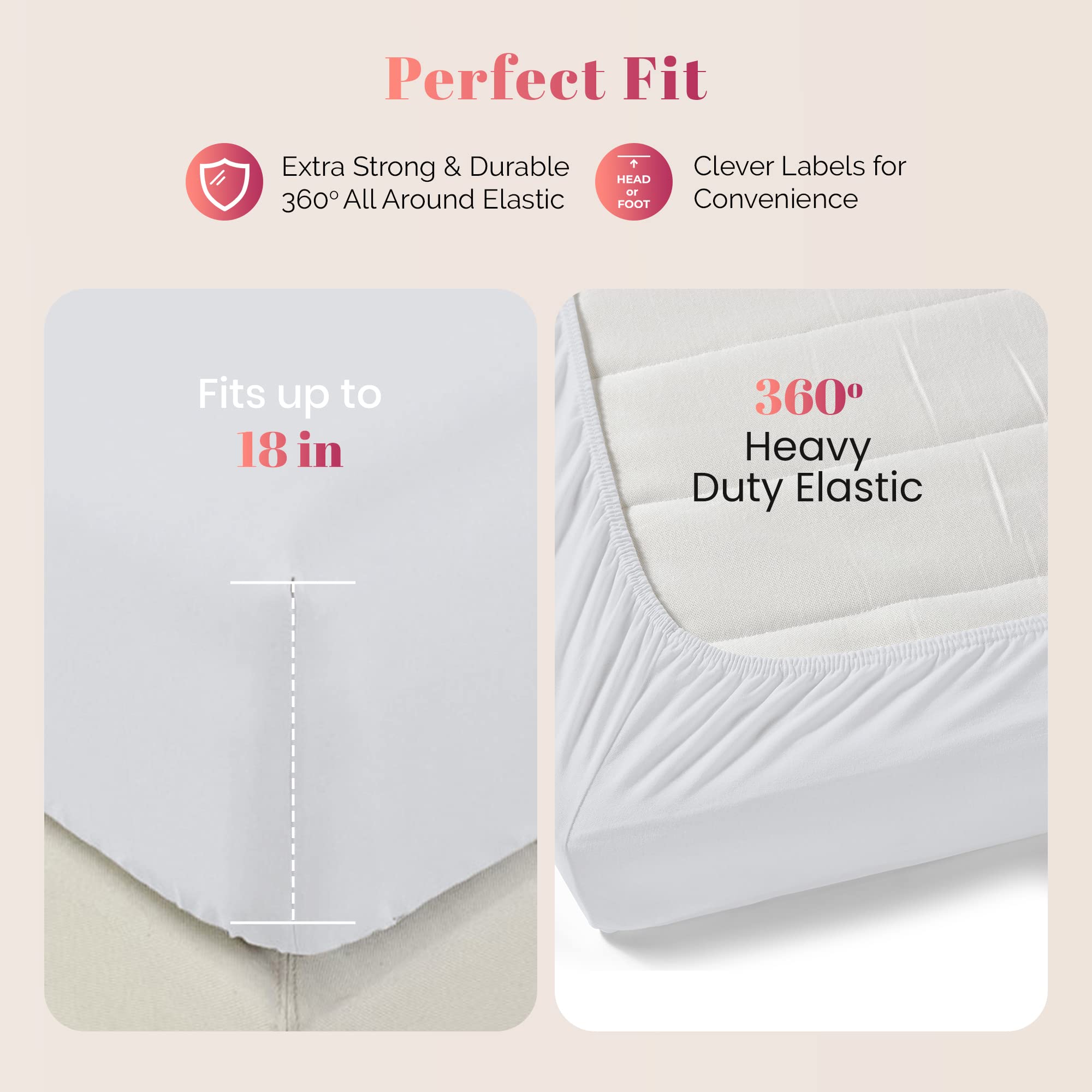 Ashton Sheets Luxury Egyptian Cotton King Fitted Sheet Only - 1000-Thread-Count 16'' Deep Pocket King Fitted Sheet, Soft, Coolin