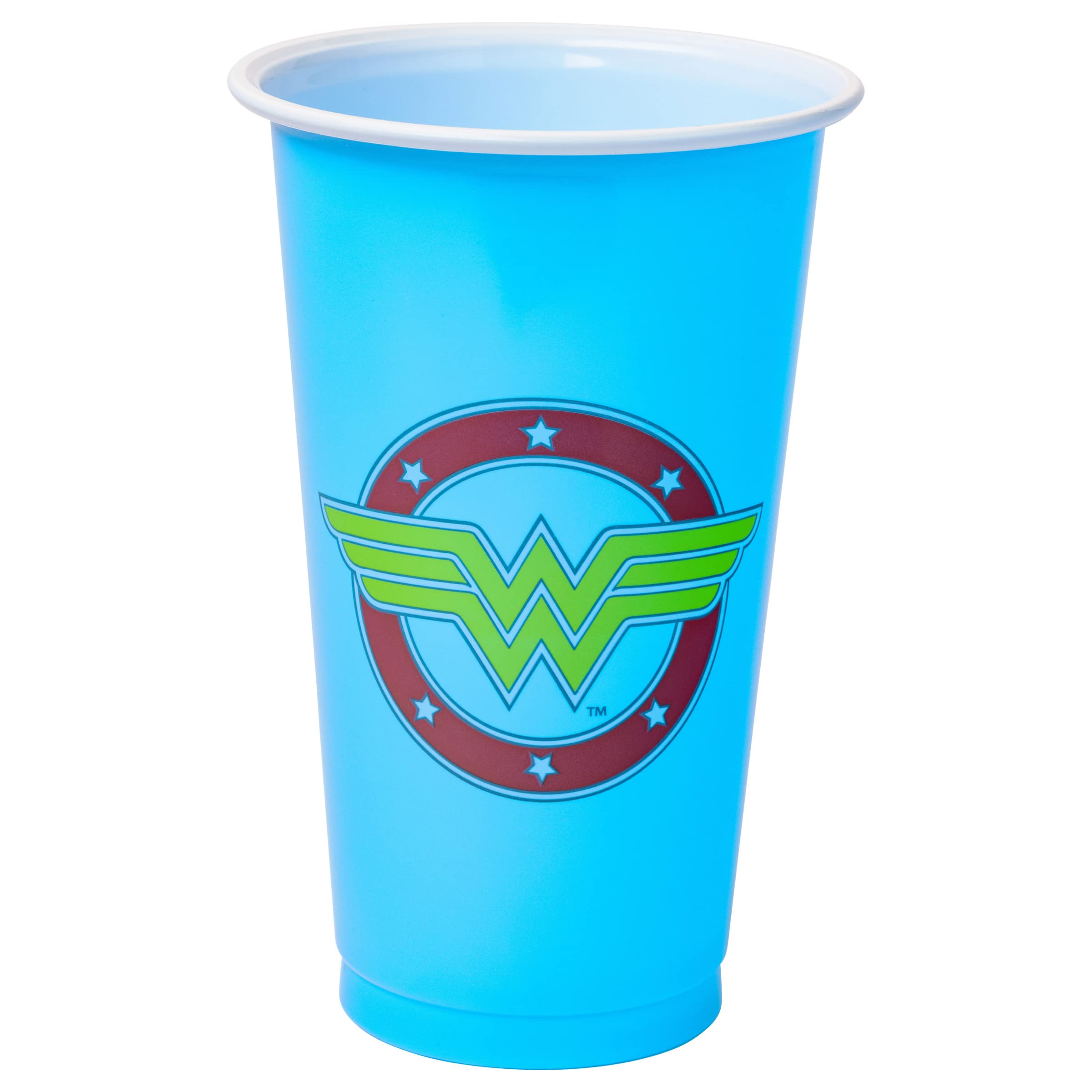 Silver Buffalo Dc Comics Wonder Woman 20 Pack Disposable Plastic Party Drinking Cups, 18 Ounces