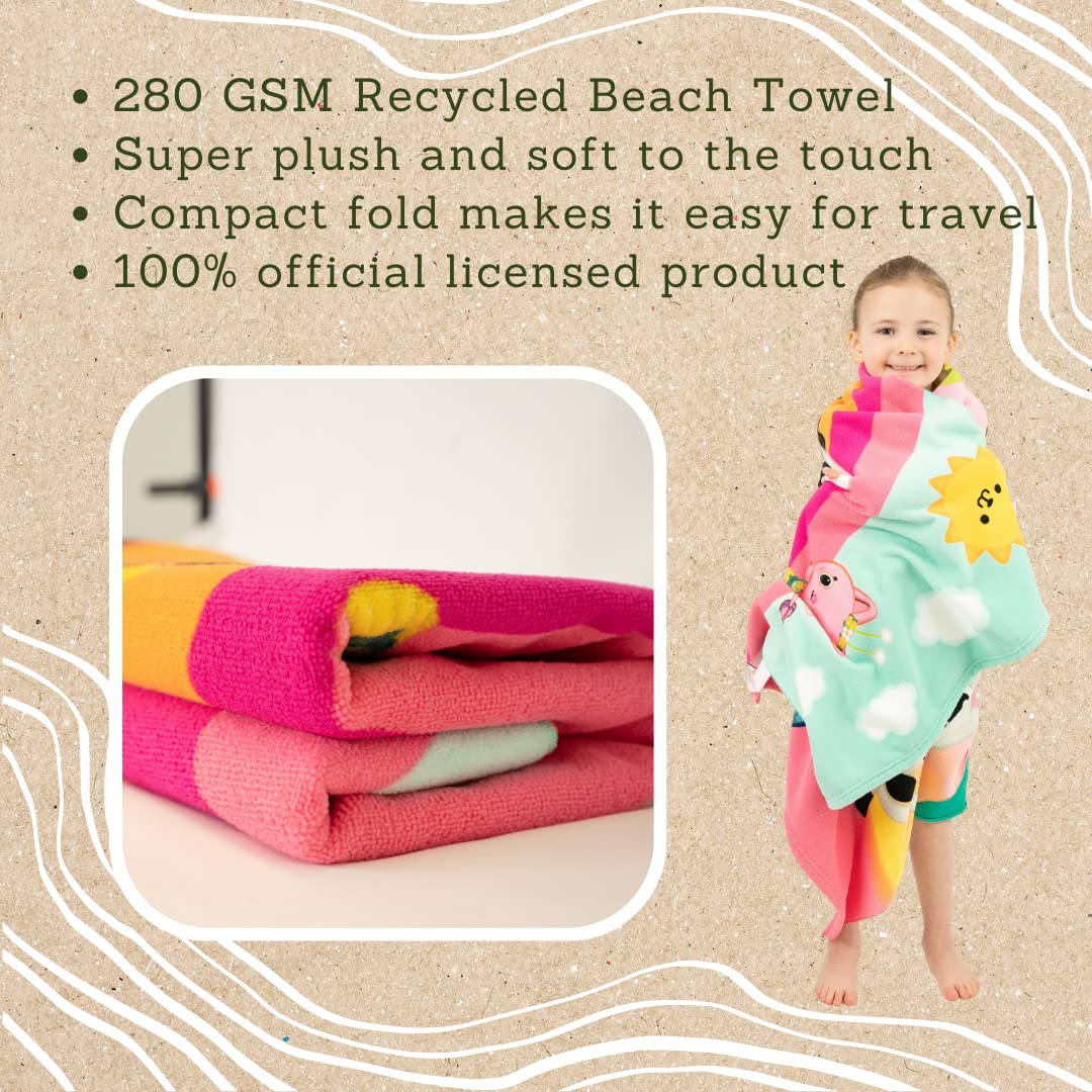 Franco Dreamworks Gabby'S Dollhouse Kids Soft Lightweight 100% Recycled Bath/Pool/Beach Towel Made From Recycled Plastic Bottles