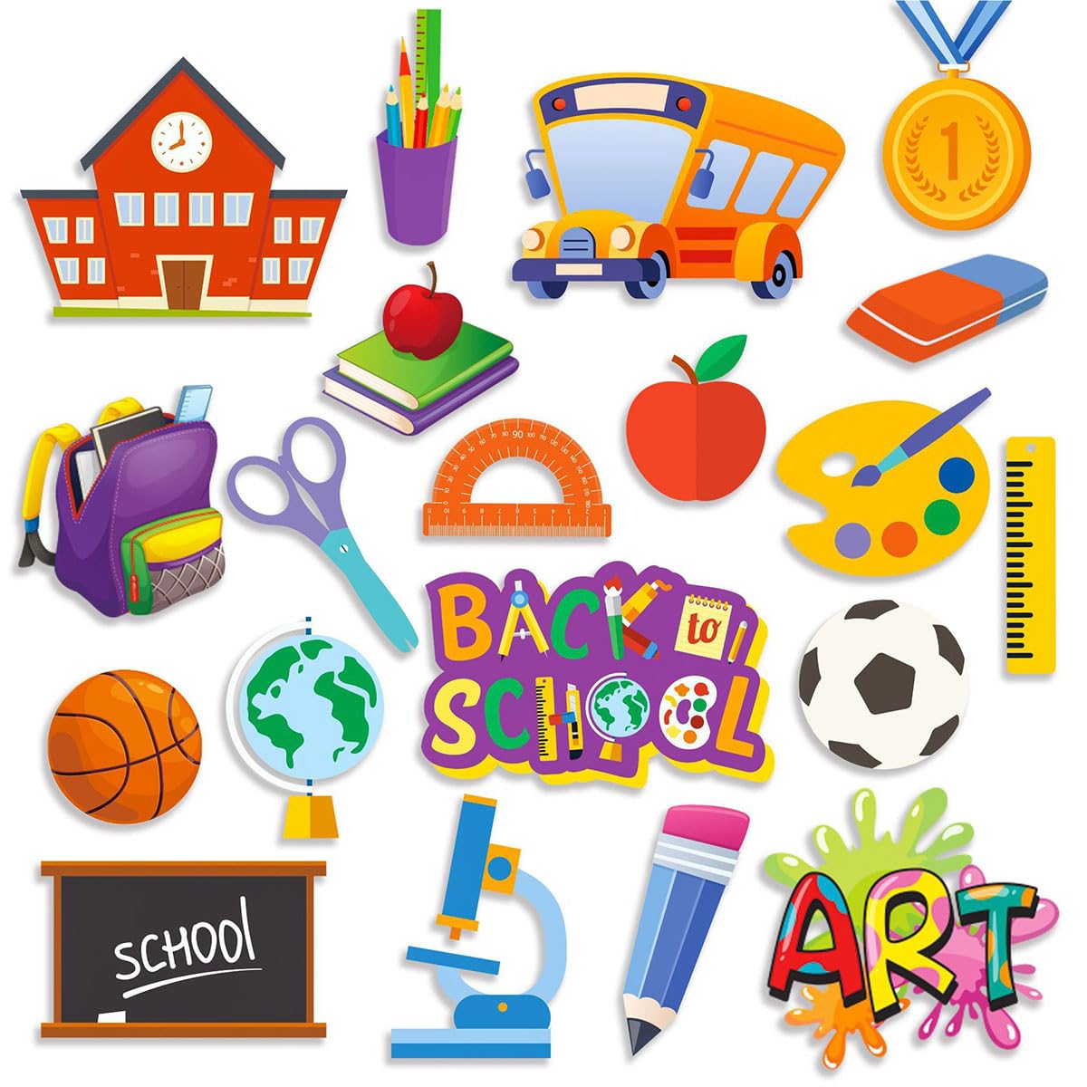 Back to School Photo Booth Props 20Pcs First Day of School Welcome Decorations School Party Decorations Photography Selfie Props