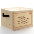 Fyecoluo Trendy Pink Inspirational Storage Bins Box with Handles, Retro Postcard Positive Affirmation Foldable Basket Toybox for