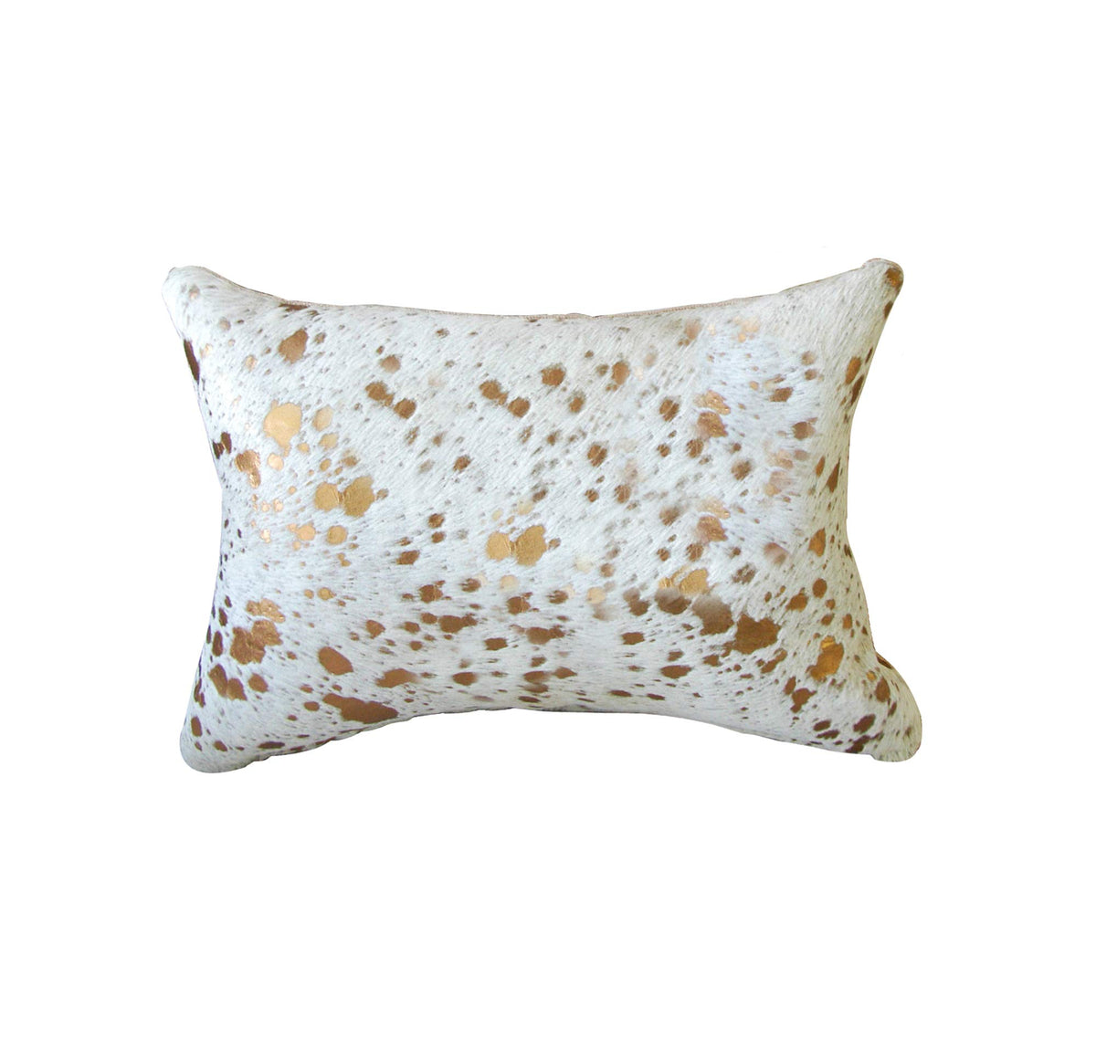 HomeRoots Decor 12-inch x 20-inch x 5-inch Impressive Natural and Gold Torino Kobe Cowhide - Pillow