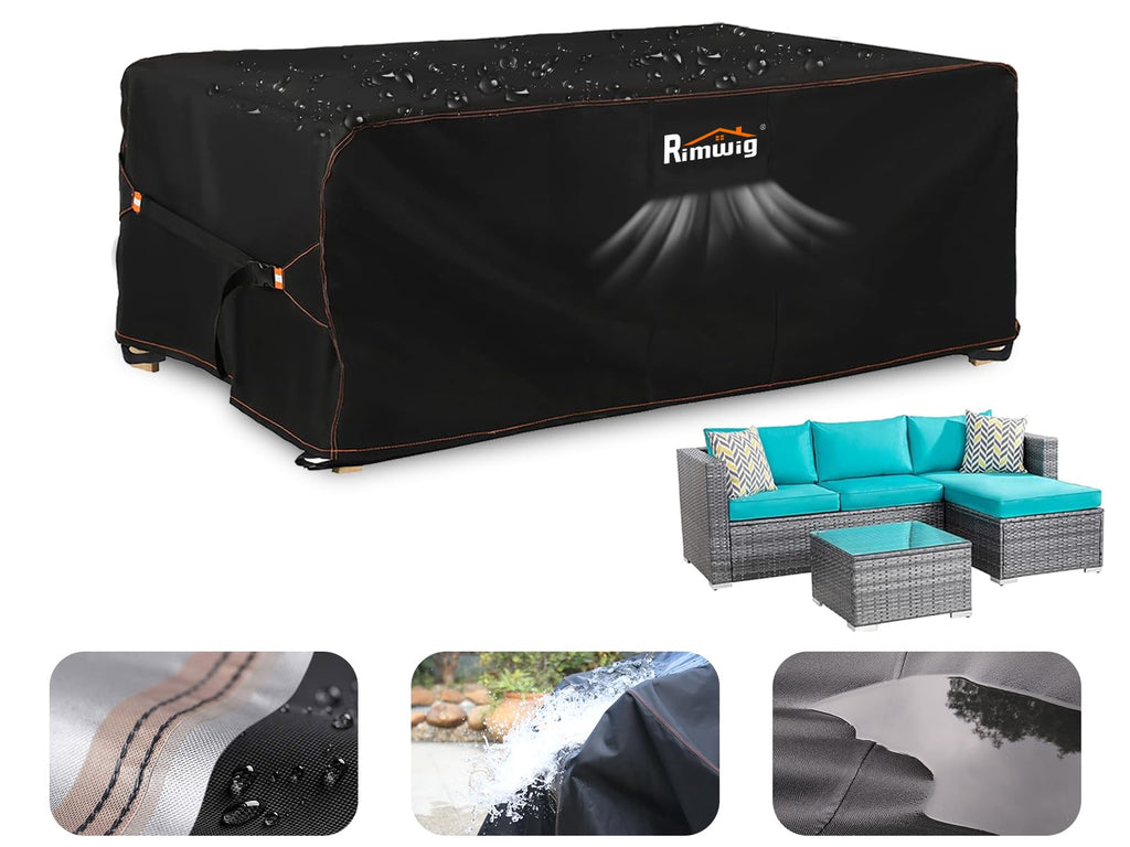 Patio Furniture Set Covers Waterproof, Outdoor Funiture Covers For Winter Rectangular/Rectangle, Heavy Duty Outside Sectional Co