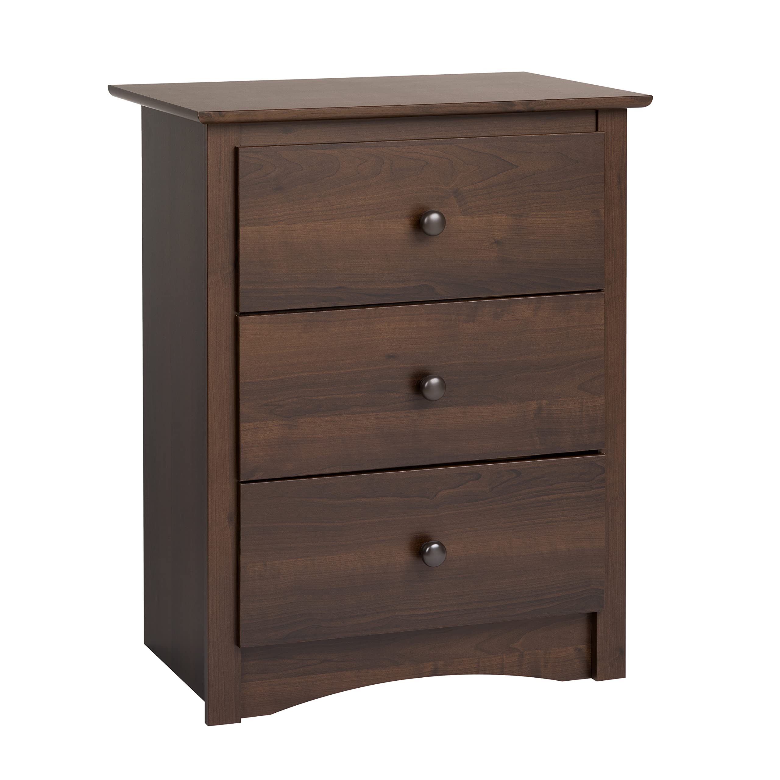 Prepac Sonoma Traditional Tall Nightstand Side Table With 3 Drawers, Functional Tall 3-Drawer Bedside Table 16' D X 23' W X 29