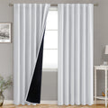 Bgment Full Blackout Curtains With Thermal Liner Curtains 95 Inches Long, Rod Pocket And Back Tab Double Layer Room Darkening Wi