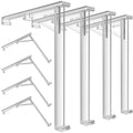 Valance Clips Vertical Blind Clear Valance Clip Bracket Valance Clips Plastic Valance Clips, Outside Mount (8 Pieces)