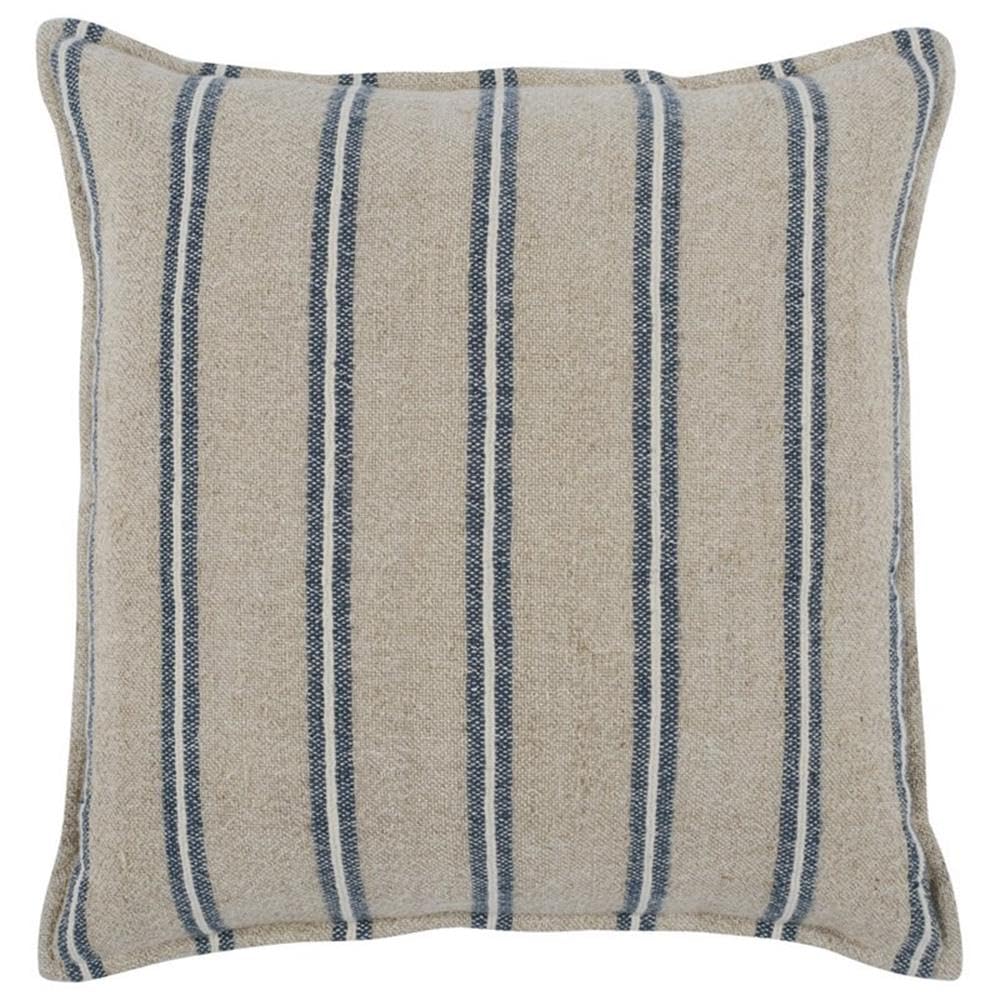 Kosas Home Demi 20X20 Square Linen & Cotton Throw Pillow In Blue/Natural