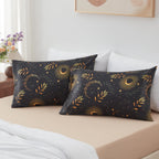 Exq Home Satin Pillowcase For Hair And Skin Queen - Printed Black Moon Silk Pillowcase 2 Pack 20X30 Inches - Satin Pillow Cases