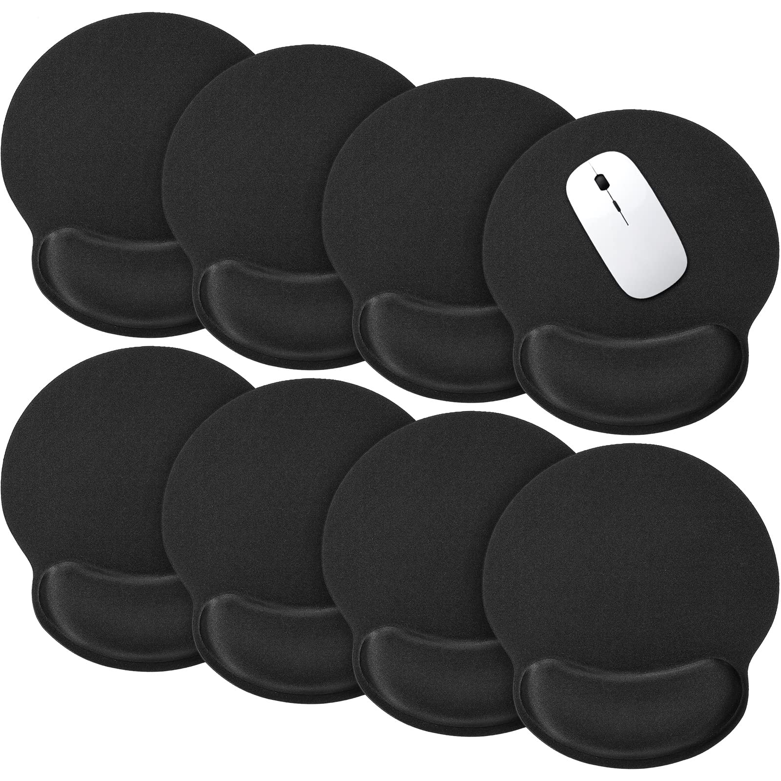 Yunsailing 8 Pack Ergonomic Mouse Pad With Wrist Rest Support Gel Memory Foam Mouse Pad Comfortable Computer Mouse Pad For Lapto