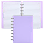 Talia Discbound Notebooks, Planner, Customizable, (Ylavender W/Silver Discs, Junior (5.5In X 8.5In))