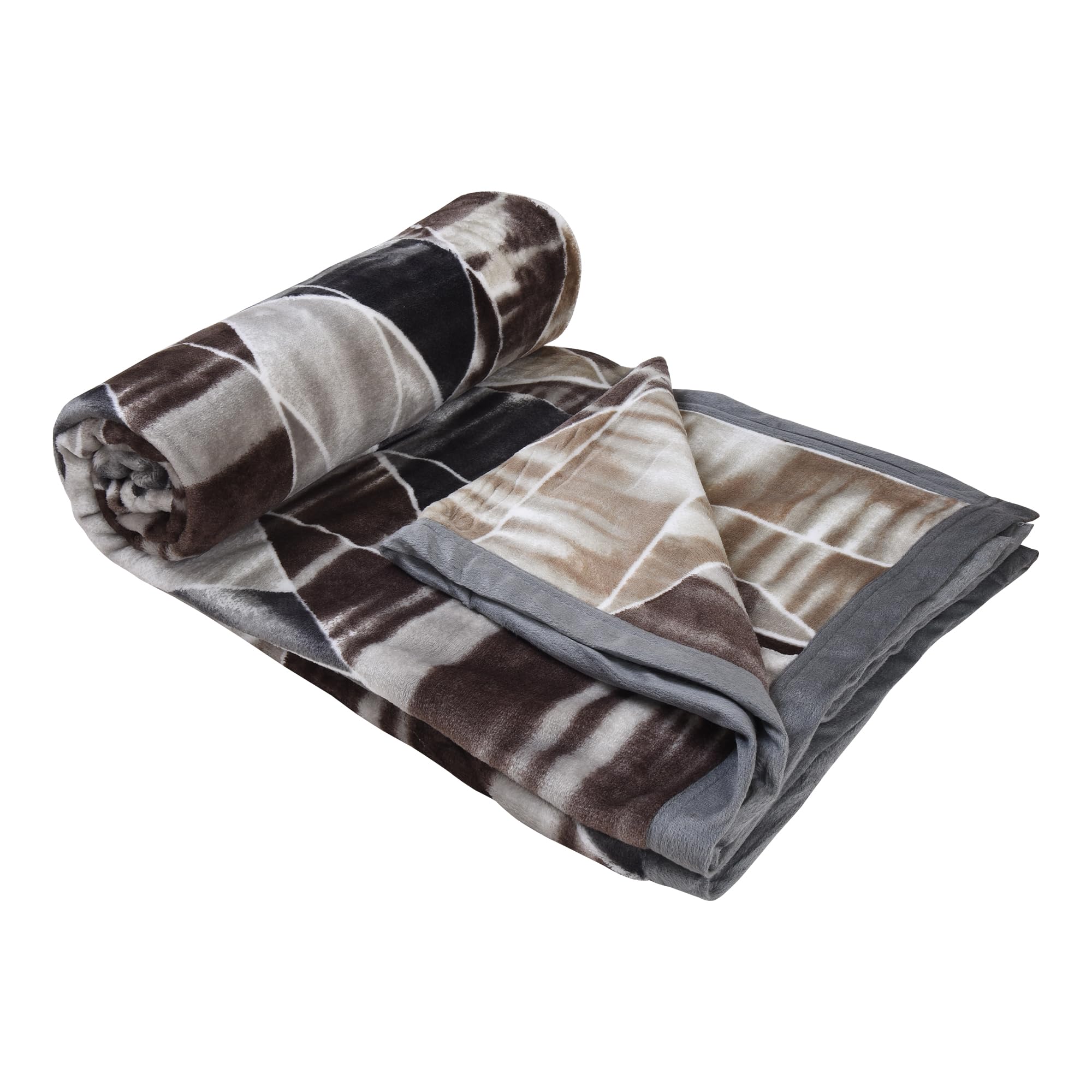 Ajanta Handloom House Flannel Double Blanket |Comforter For Ac/Mild Winter |Grey