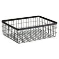 G.E.T. WB-1294-MG Rectangular Metal Storage Wire Basket for Pantry, Produce and More, 9 x 6 x 4