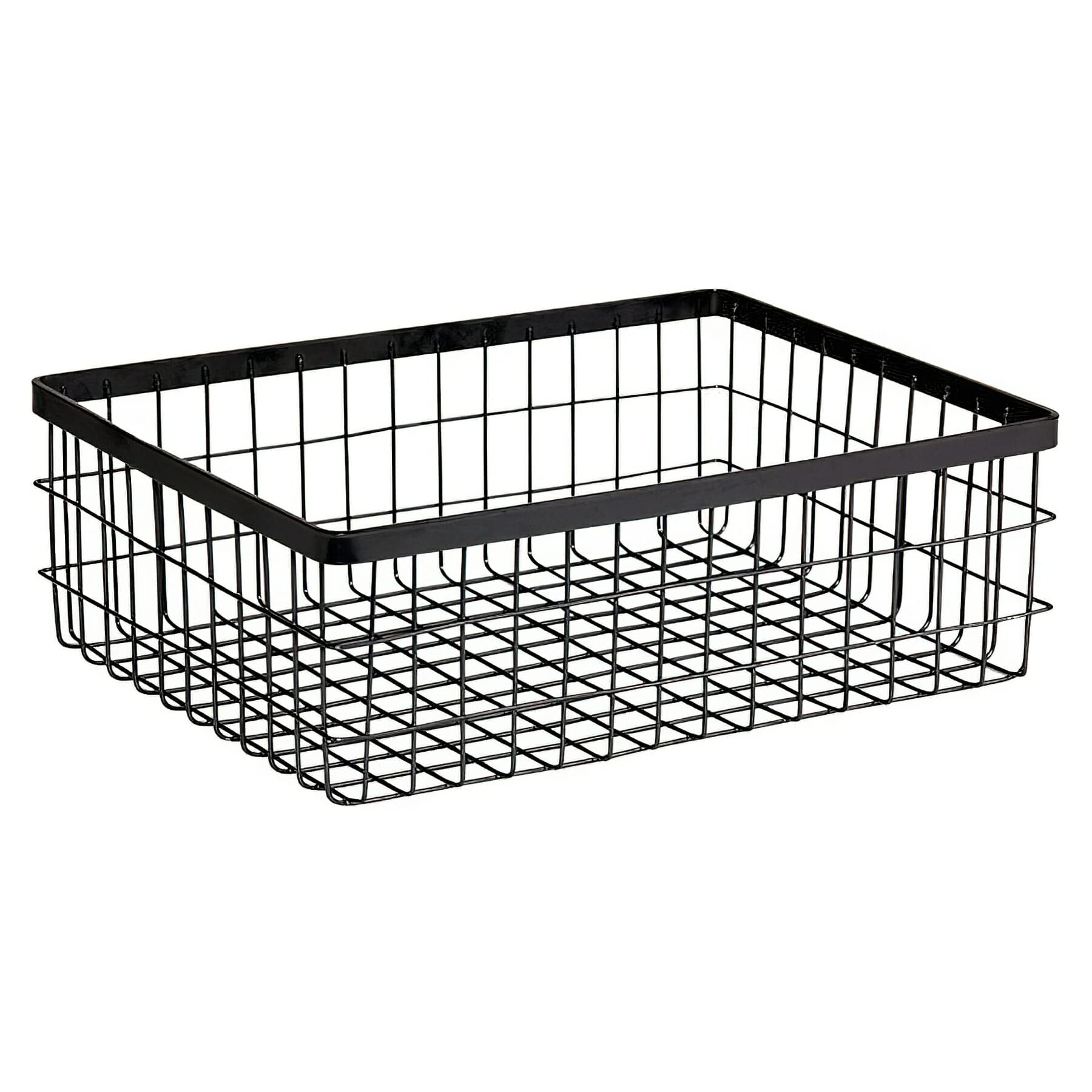 G.E.T. WB-1294-MG Rectangular Metal Storage Wire Basket for Pantry, Produce and More, 9 x 6 x 4