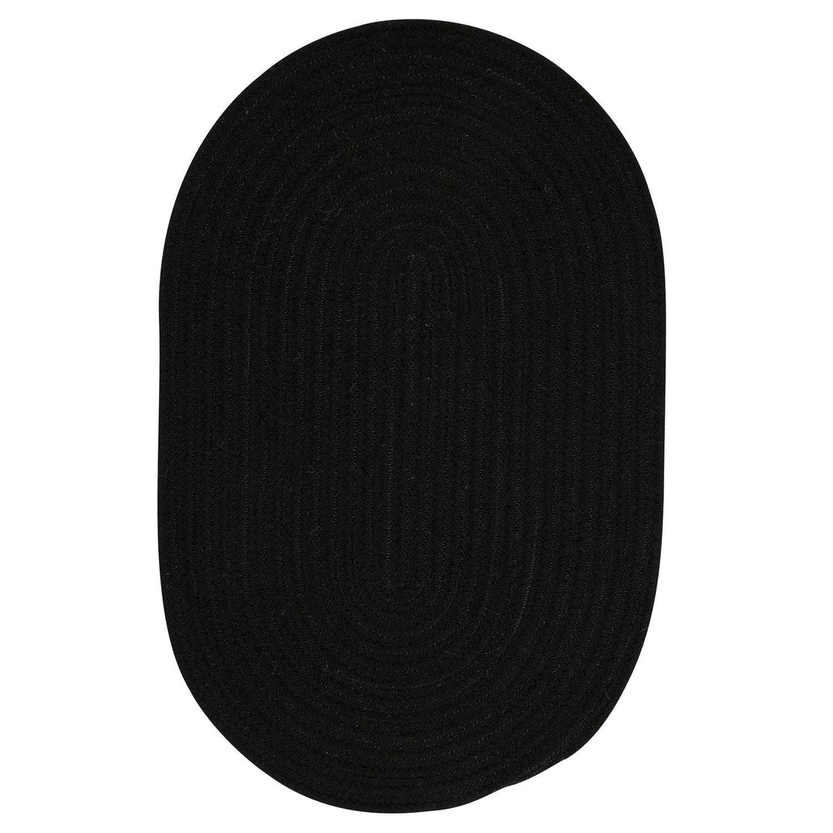 Solid Wool Blend Black Rug Rug Size: Runner 2' X 5'