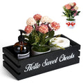 VOOWO Hello Sweet Cheeks Bathroom Decor Box, Nice Butt Bathroom Decor Box, Funny Toilet Paper Holder Wooden Toilet Paper Box for