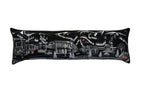 HomeRoots Grey 45' Black Aspen Nighttime Skyline Lumbar Decorative Pillow