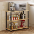 HOME CUBE Engineered Wood,Plastic 3Tier Standing Shelf,Kitchen Storage Rack,Open Display Rack,Multipurpose Storage Rack,Bookshe