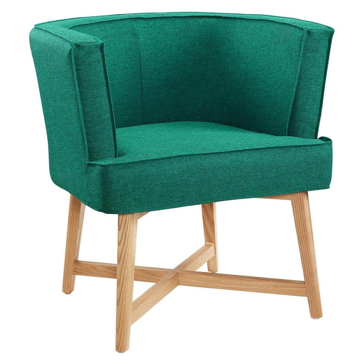 Modway Anders Upholstered Fabric Accent Chair, Teal