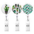 Retractable Badge Holder, Nursing Badge Reel With Alligator Clip,Cute Badge Clip On Id Card Holders (Marble Purple 3Pack)