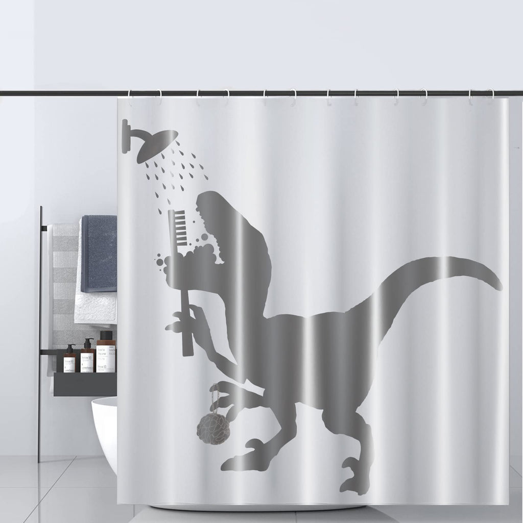 Loxasum Bathroom Shower Curtain Cute Home Decor Decorative Bathroom Accessories (Dinosaur, 71'X71')