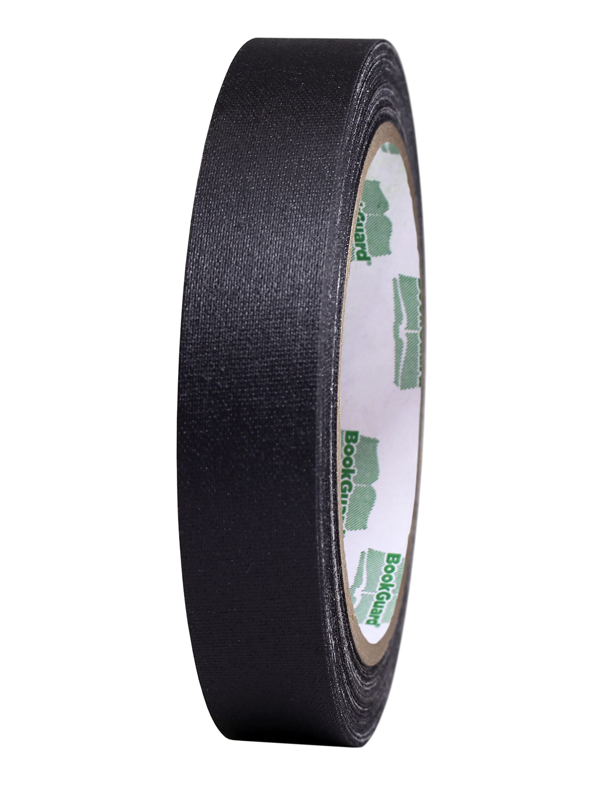 Bookguard 0.75 Inch Premium Bookbinding Repair Cloth Tape, 15 Yard Roll, Black