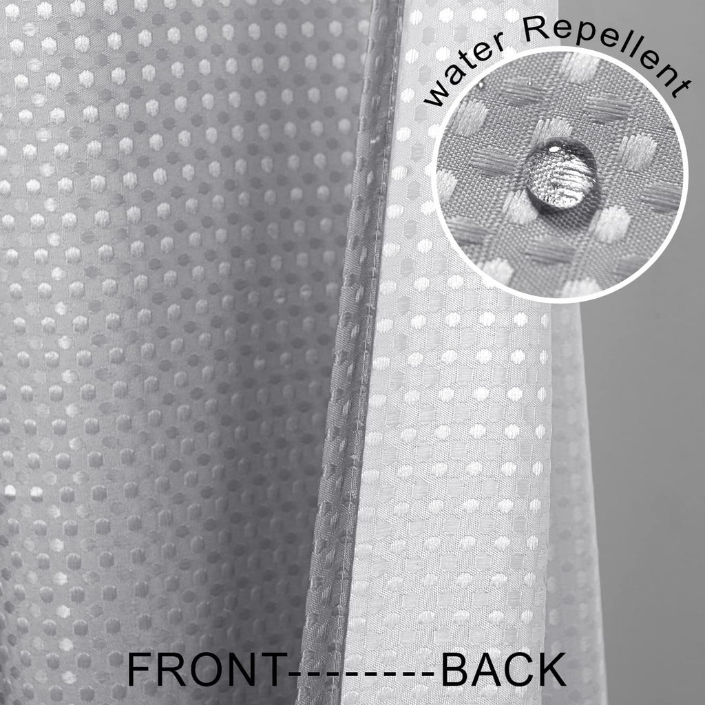 Silver Grey Hotel Style Shower Curtain Small Size Luxury Ombre Waterproof Waffle Cloth Shower Stall Curtains For Rv Bathroom Gre