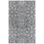 Rizzy Home Alora Decor Lavine 8' X 10' Medallion Gray/Lt. Gray/Natural Hand-Tufted Area Rug