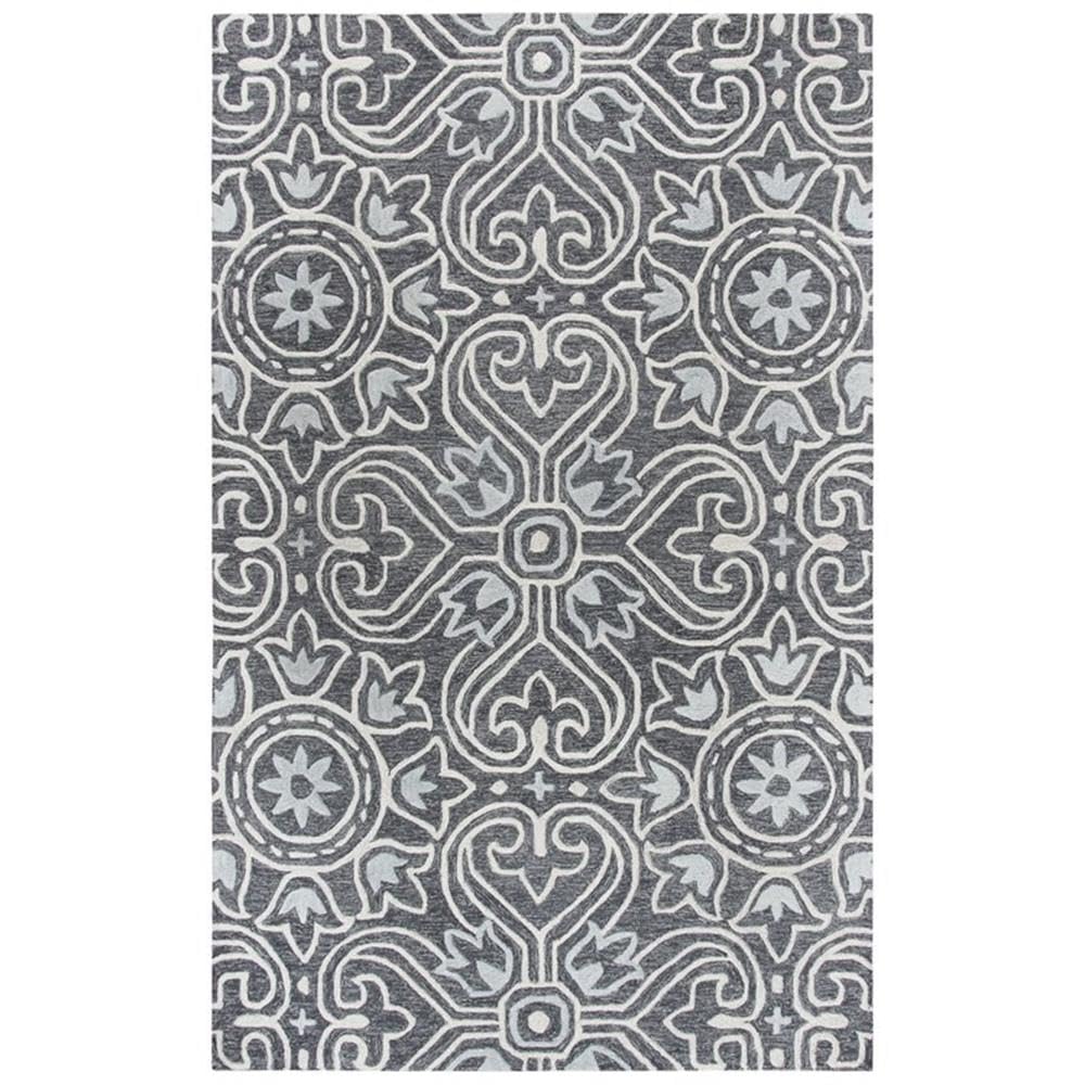 Rizzy Home Alora Decor Lavine 10' X 13' Medallion Gray/Lt. Gray/Natural Hand-Tufted Rug