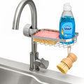 Kitchen Sink Sponge Holder over Faucet Caddy Organizer for Round Faucet