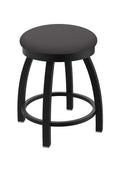 802 Misha 18 Swivel Vanity Stool with Black Wrinkle Finish and Canter Storm Seat