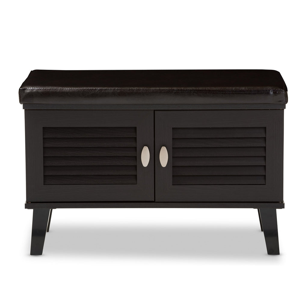 Baxton Studio FP-6793-Espresso Storage-Benches, Dark Brown